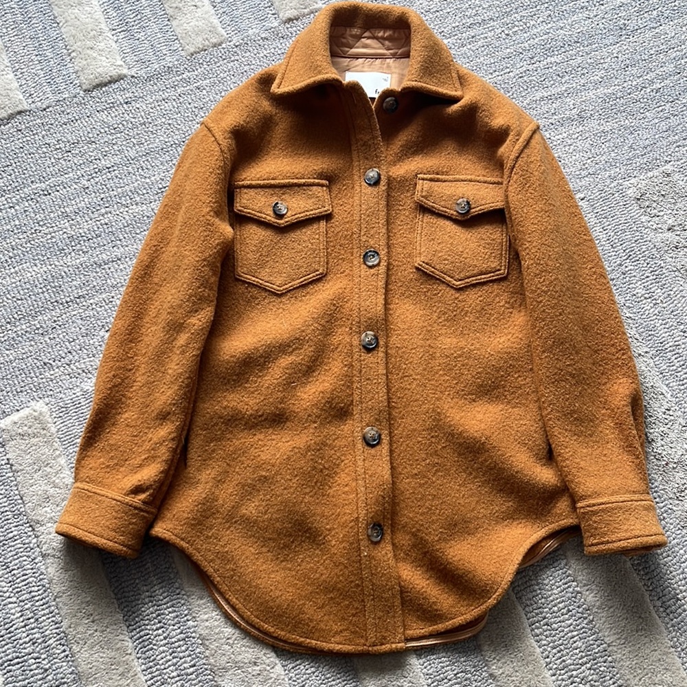 Aritzia Wilfred Free GANNA jacket, dark mustard, small